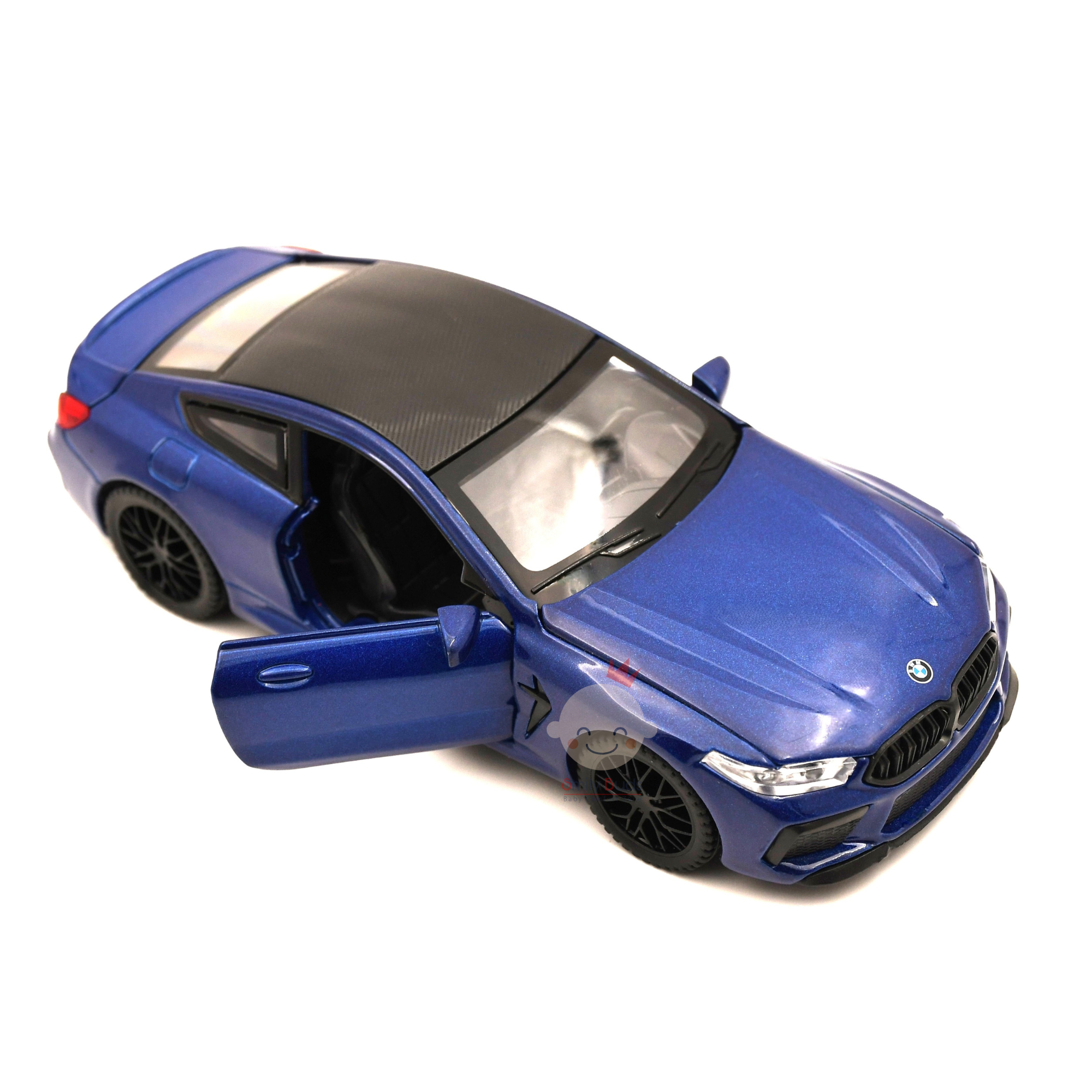 Smily Buds - Diecast Metal Car Model BMW Toy Cars for Kids Pull Back Openable Doors, Light & Music