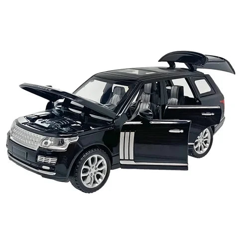 Smily Buds - 1:32 Scale Range Rover Alloy Pull Back Die-cast Car Model with Sound & Light | Premium Metal Toy for Kids & Collectors - Black