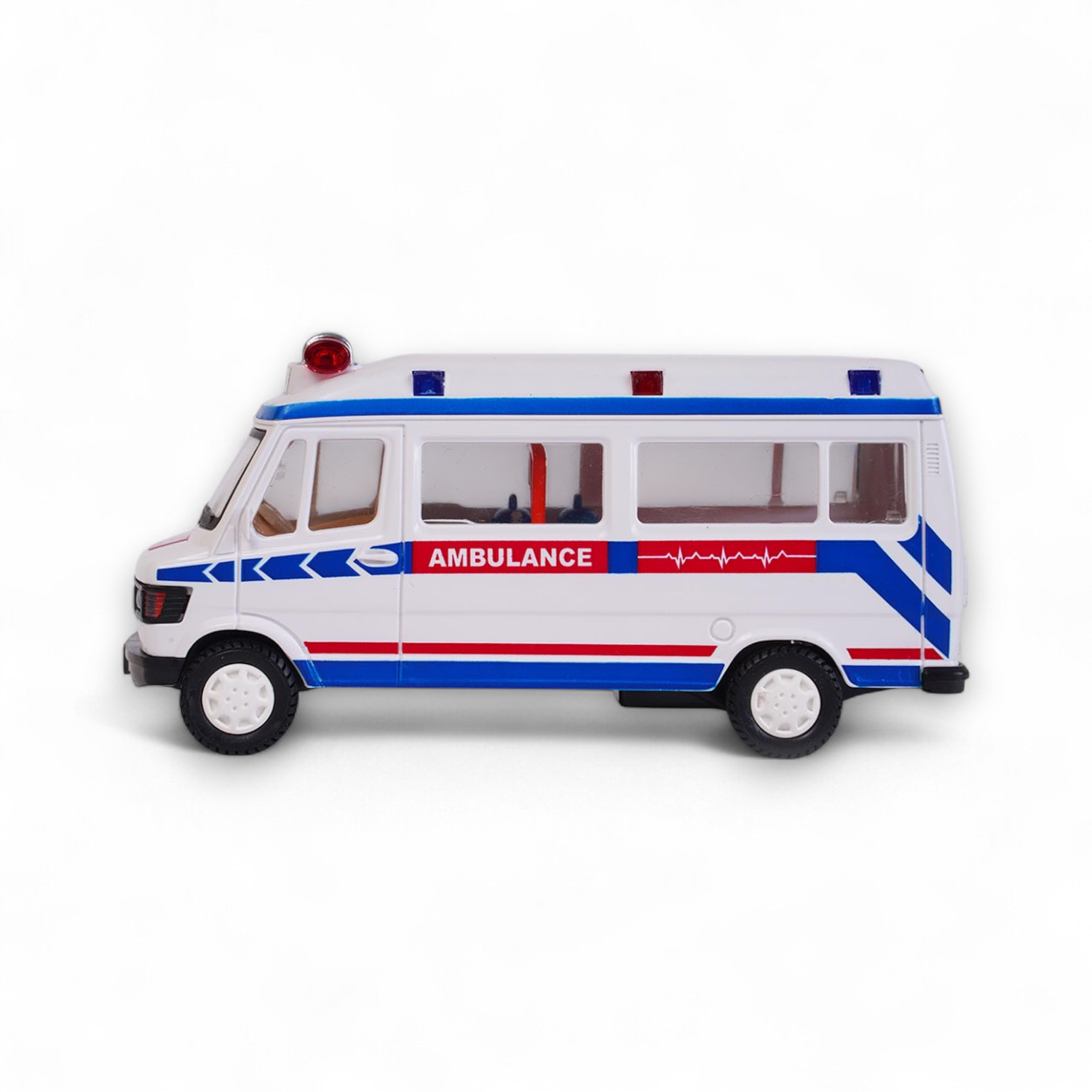 Smily Buds Made of Non Toxic Plastic Toys Ambulance Vehicle Car, Pull Back Action Toys
